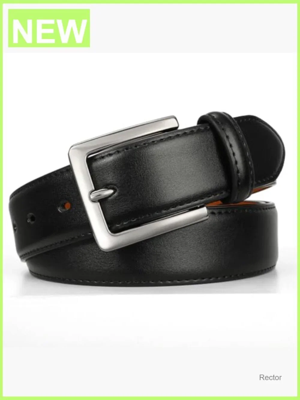 Men's Genuine Leather Dress Belt, 1 3/8
